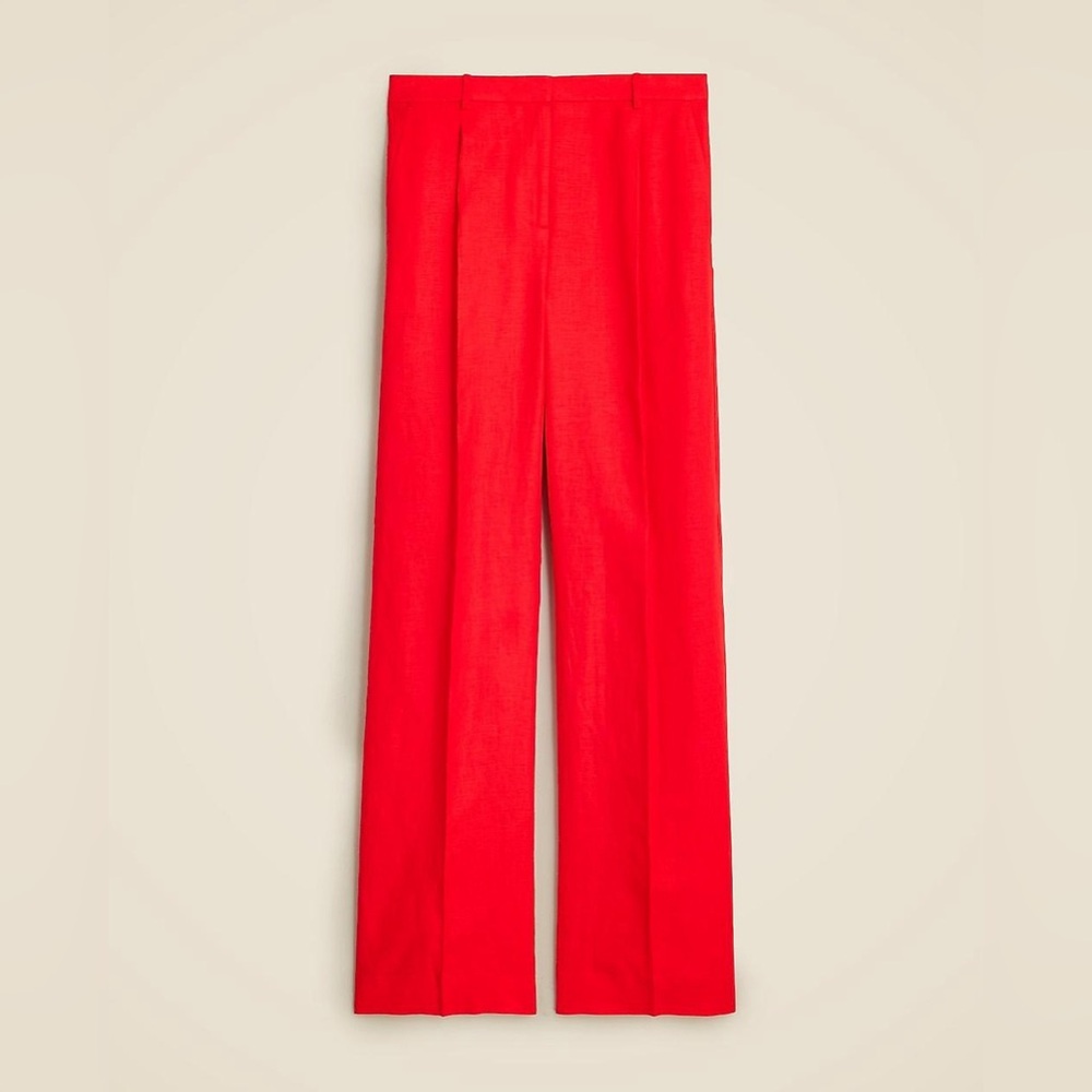 J Crew Essential Wide Leg pants - red NWT